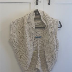 Alice and Olivia white shrug sweater